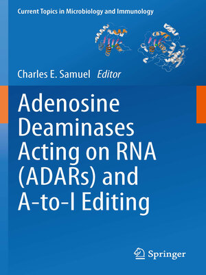 cover image of Adenosine Deaminases Acting on RNA (ADARs) and A-to-I Editing